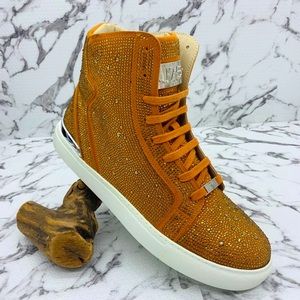 Men's J75 by Jump Sestos Persimmon All Over Jewel High Top Fashion Sneakers NWT